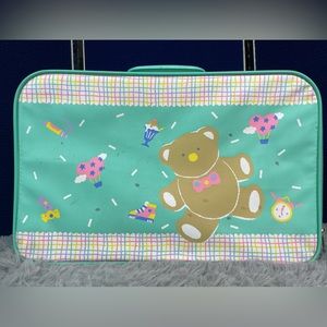 Sanrio Just For Fun Bear Suitcase Kids Luggage Child 80s Vintage Cute Kawaii